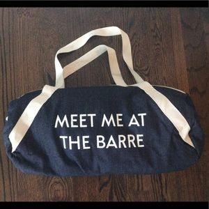 MEET ME AT THE BARRE workout bag. EUC.